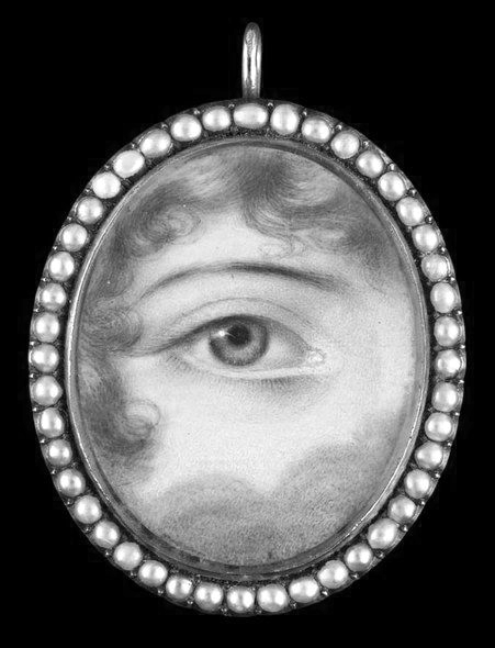Lovers Eye, 18th Century English Jewellery, normally watercolour on ivory.
